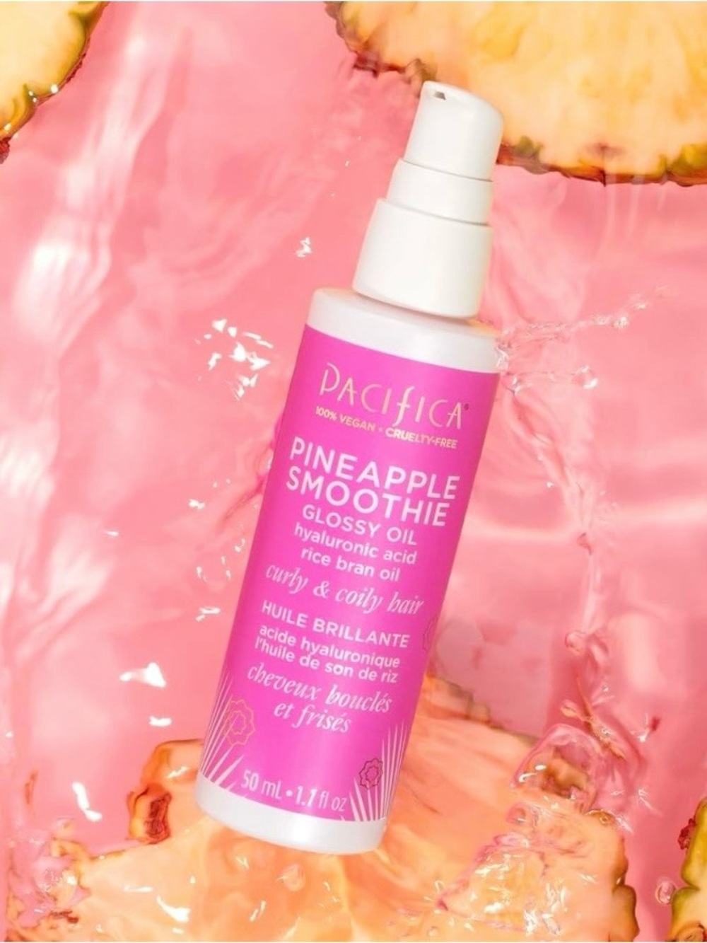 Pacifica Beauty | Pineapple Curls
Smoothie Glossy Oil | For Curly/Frizzy Hair